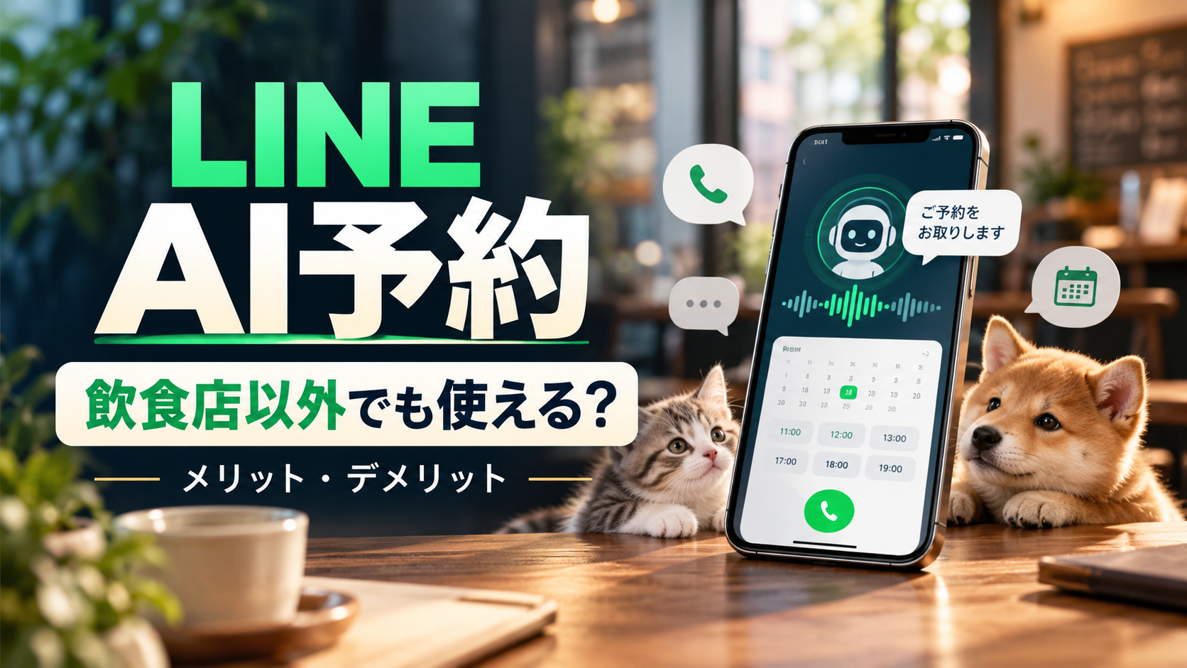 LINE AI予約は飲食店以外の店舗ビジネスでも使える？メリットとデメリット